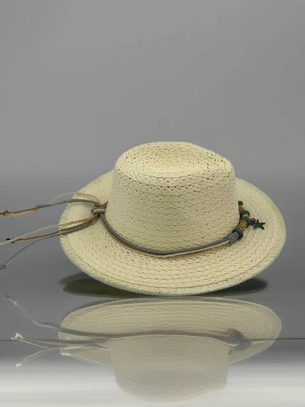 Beach Straw Hat with Nautical Charm - MODA ACCESSORIES