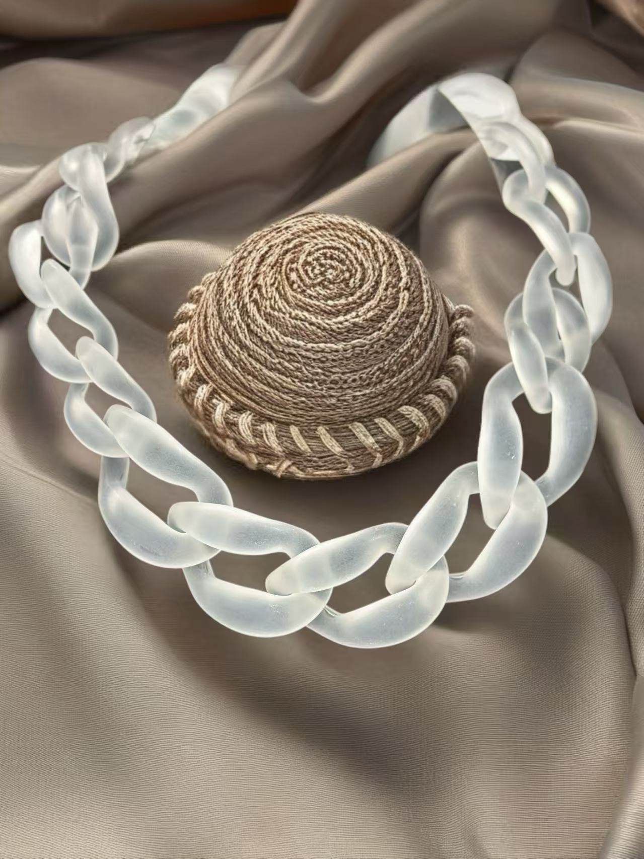 Bold Matte Chunky Chain Necklaces – Multicolor Collection - MODA ACCESSORIES