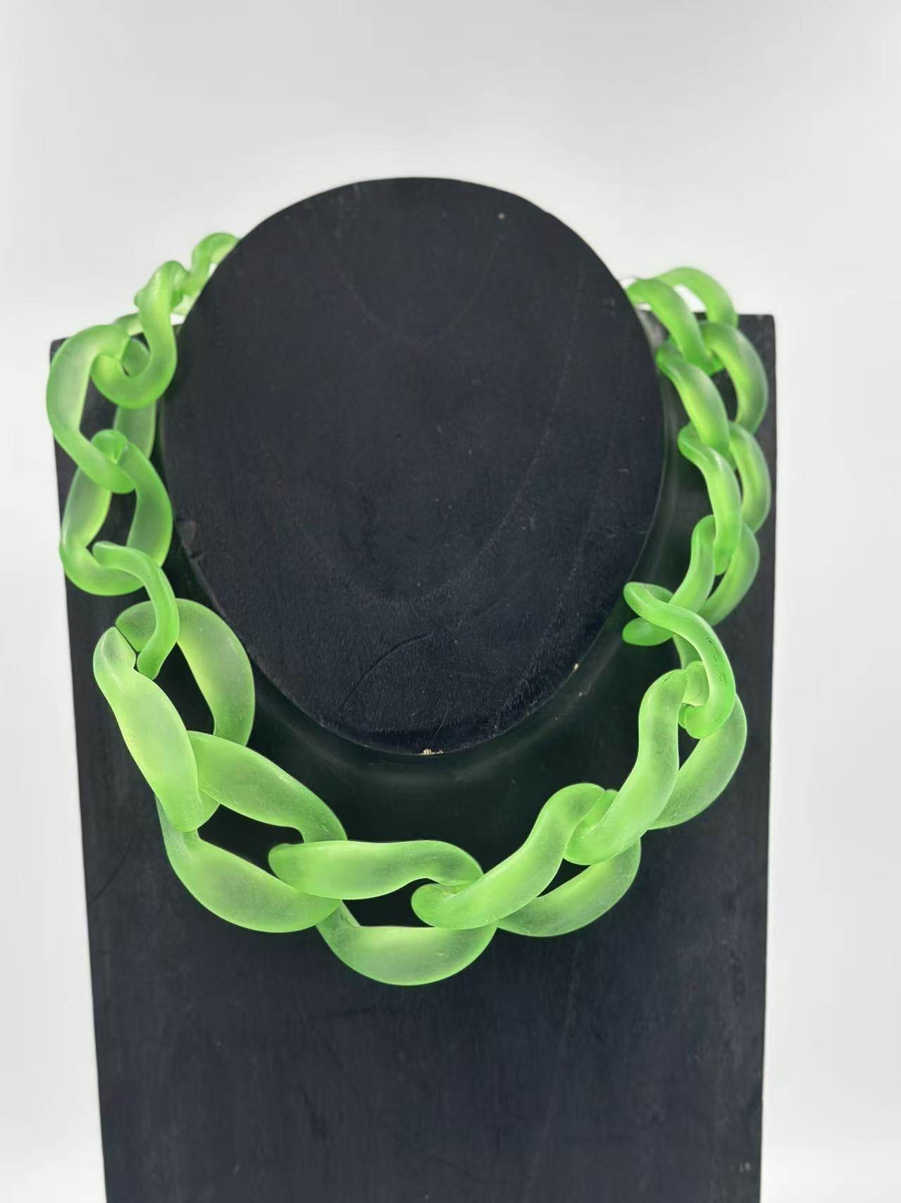 Bold Matte Chunky Chain Necklaces – Multicolor Collection - MODA ACCESSORIES