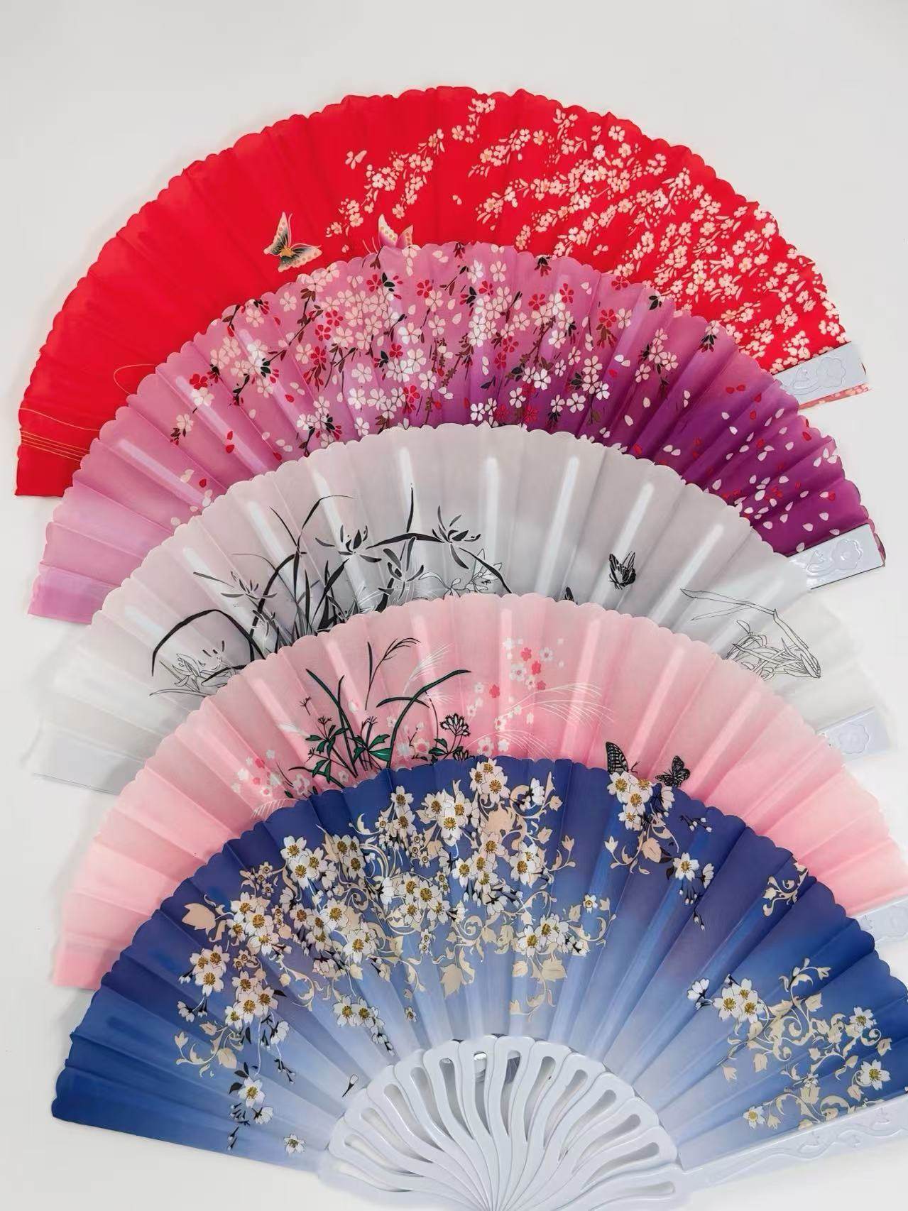 Elegant Floral Hand Fans β Assorted Colors and Designs - MODA ACCESSORIES
