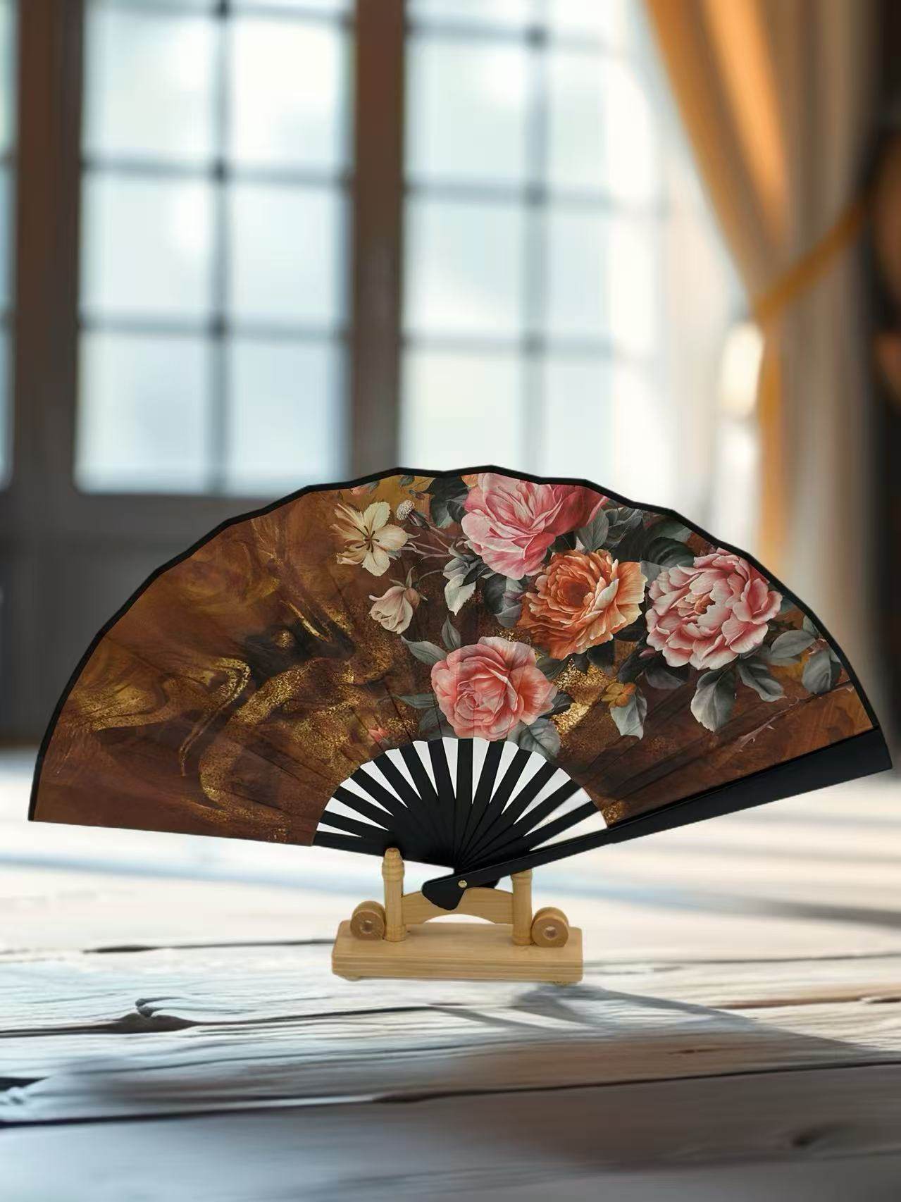 Elegant Floral Hand Fans β Vintage-Style Foldable Fans - MODA ACCESSORIES