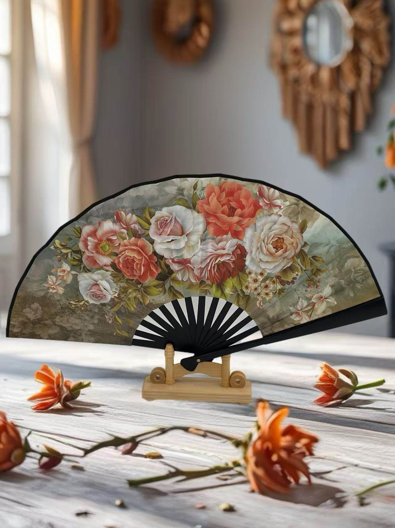 Elegant Floral Hand Fans β Vintage-Style Foldable Fans - MODA ACCESSORIES