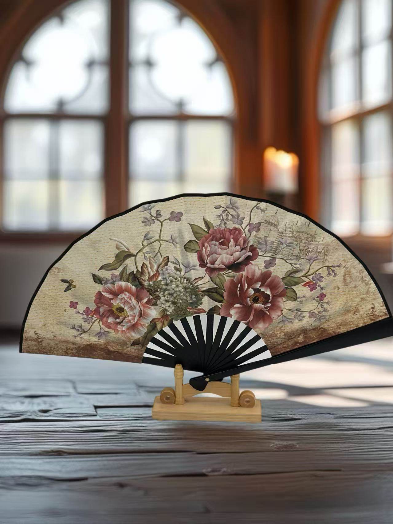 Elegant Floral Hand Fans β Vintage-Style Foldable Fans - MODA ACCESSORIES