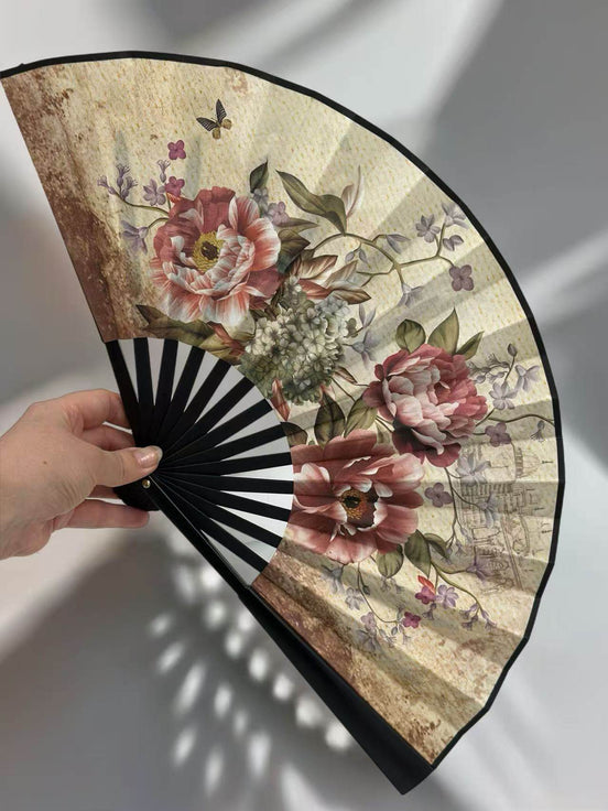Elegant Floral Hand Fans – Vintage-Style Foldable Fans - MODA ACCESSORIES