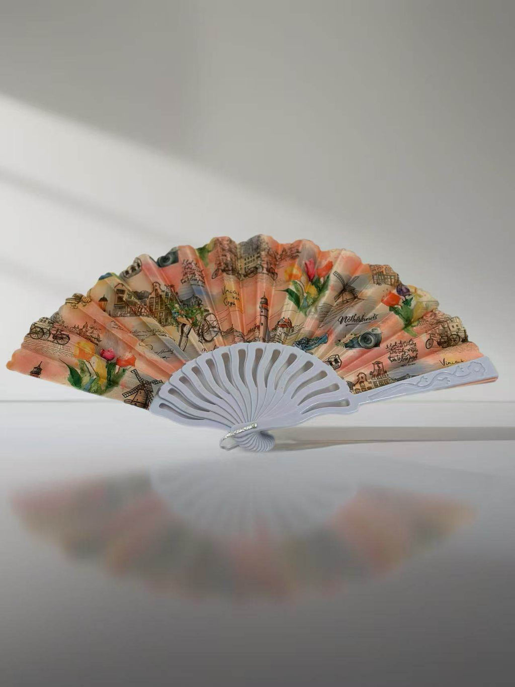 Vintage Parisian-Themed Folding Fans Collection - MODA ACCESSORIES