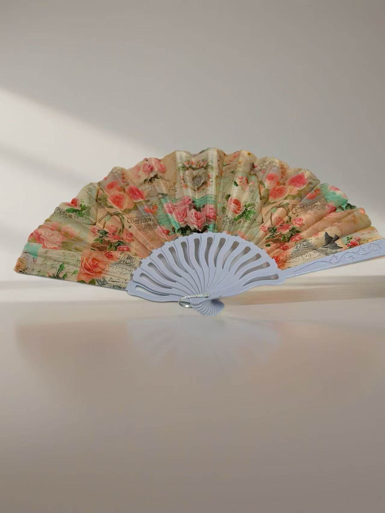 Vintage Parisian-Themed Folding Fans Collection - MODA ACCESSORIES