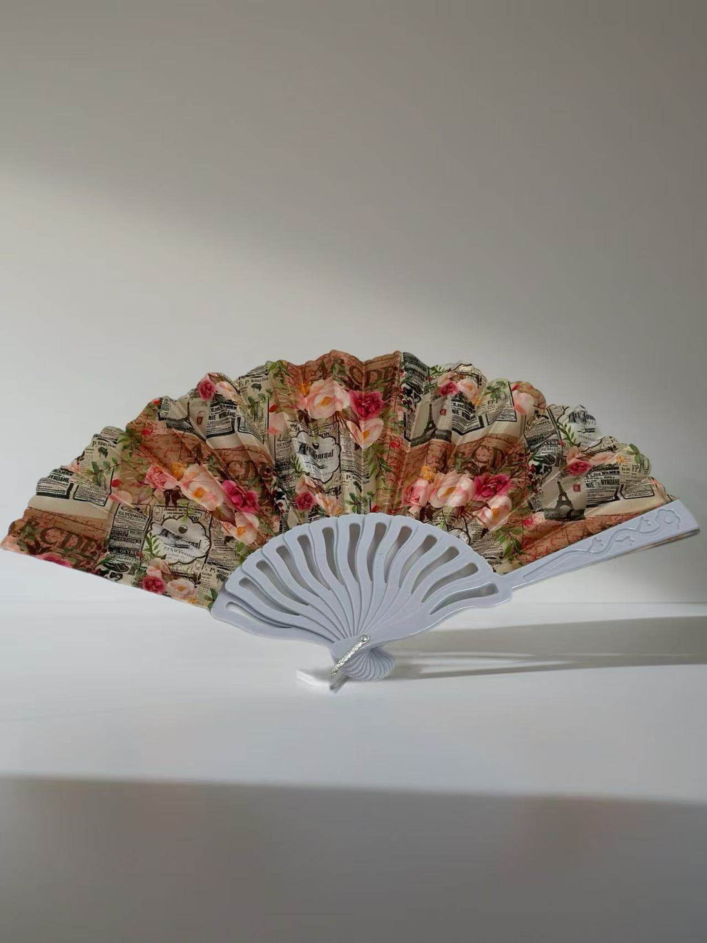 Vintage Parisian-Themed Folding Fans Collection - MODA ACCESSORIES