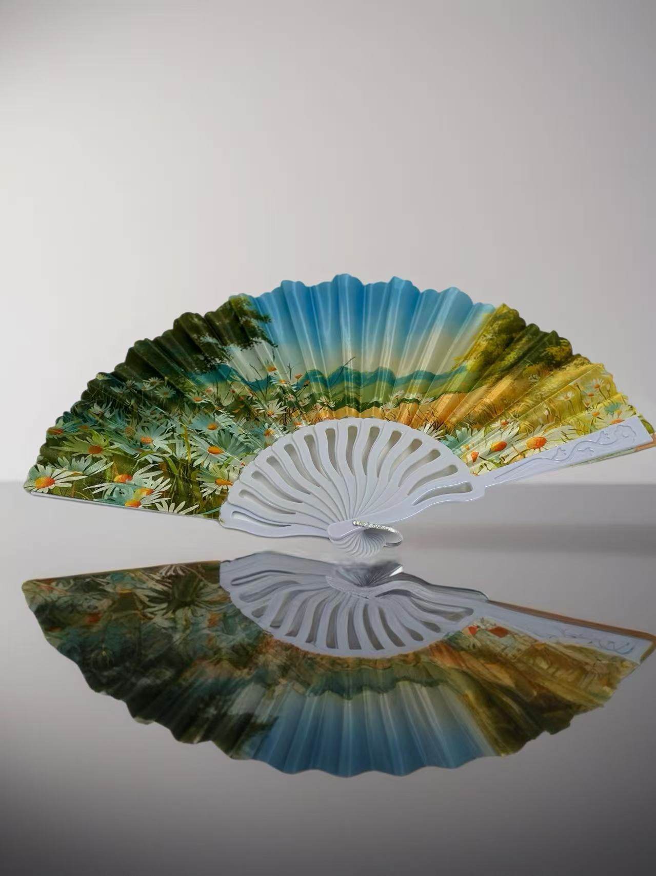 Whimsical Meadow and Sky Folding Fan Collection - MODA ACCESSORIES