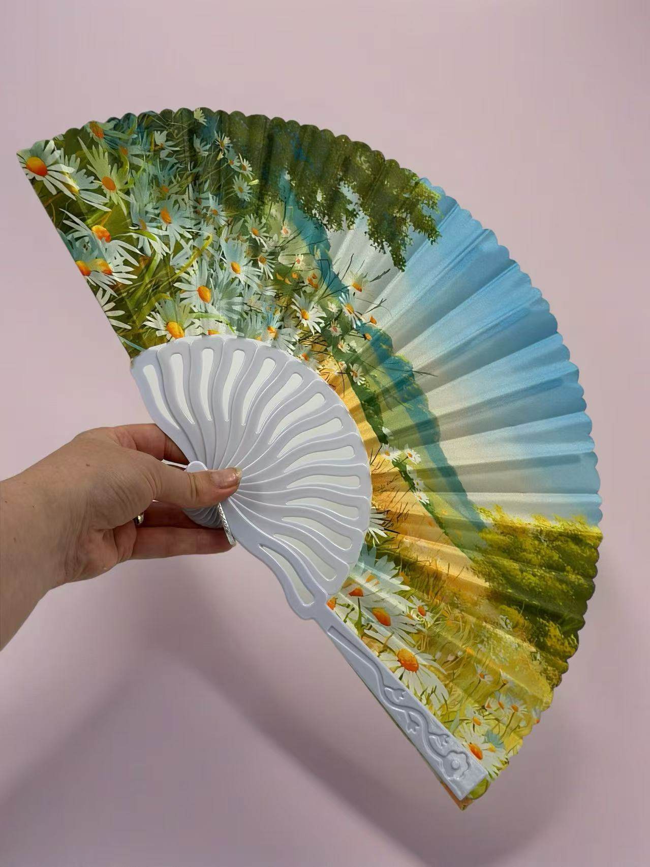 Whimsical Meadow and Sky Folding Fan Collection - MODA ACCESSORIES