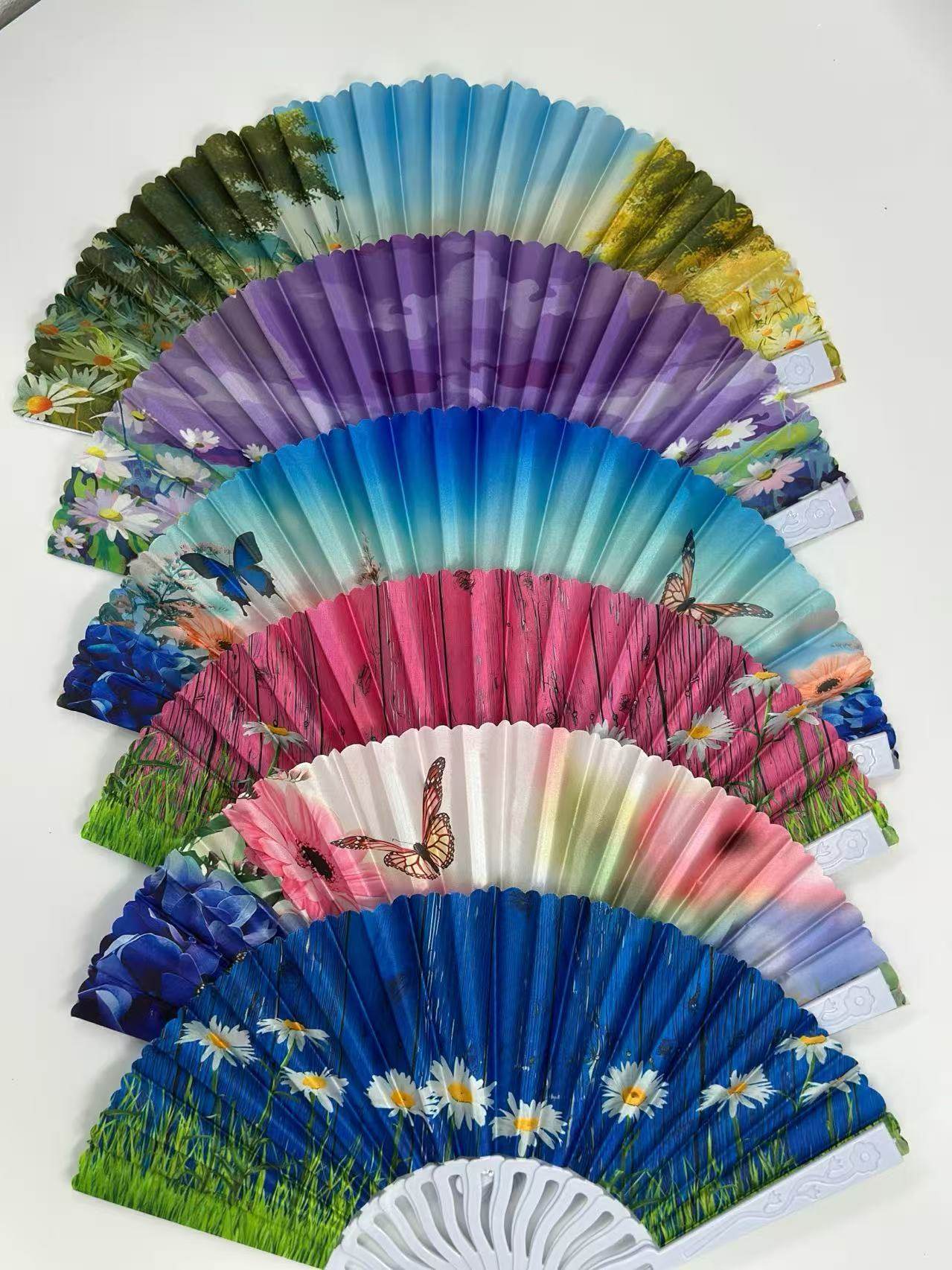 Whimsical Meadow and Sky Folding Fan Collection - MODA ACCESSORIES
