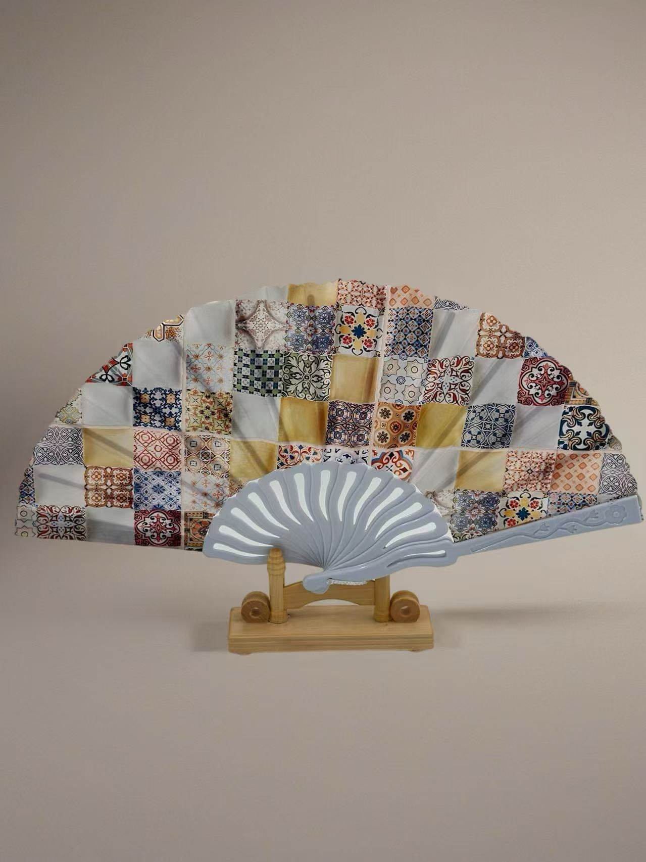 Mediterranean Mosaic Folding Fan Collection - MODA ACCESSORIES