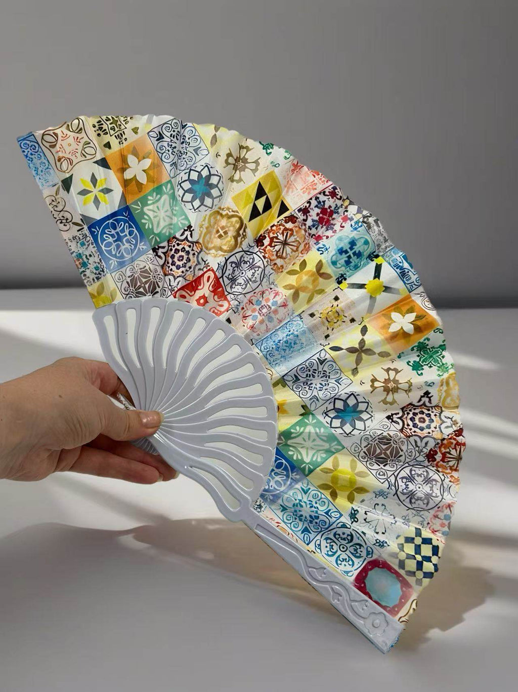 Mediterranean Mosaic Folding Fan Collection - MODA ACCESSORIES