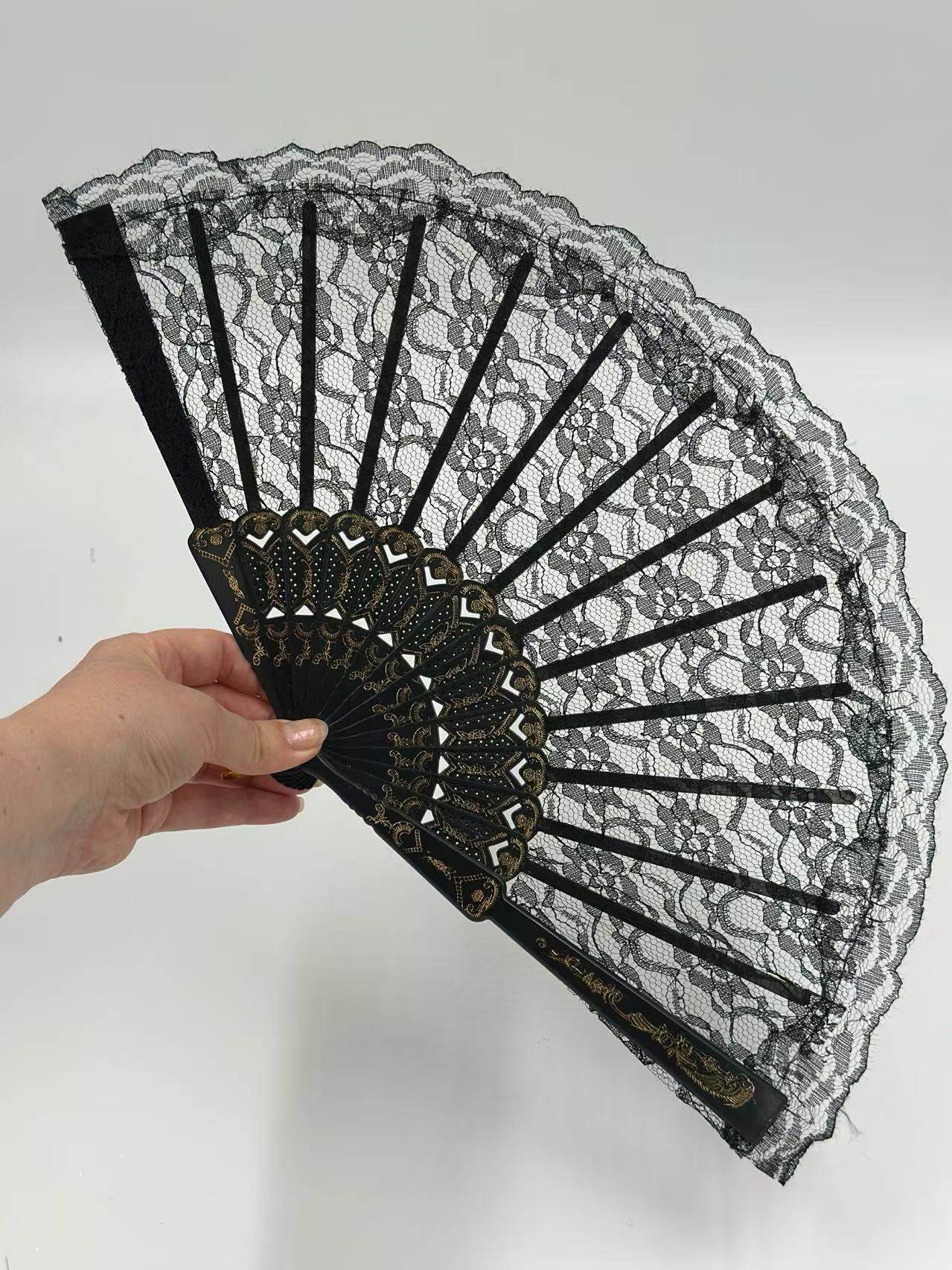 Elegant Lace Folding Fan Collection - MODA ACCESSORIES