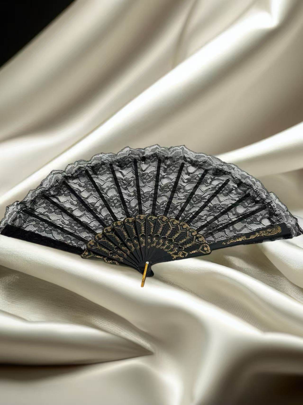 Elegant Lace Folding Fan Collection - MODA ACCESSORIES