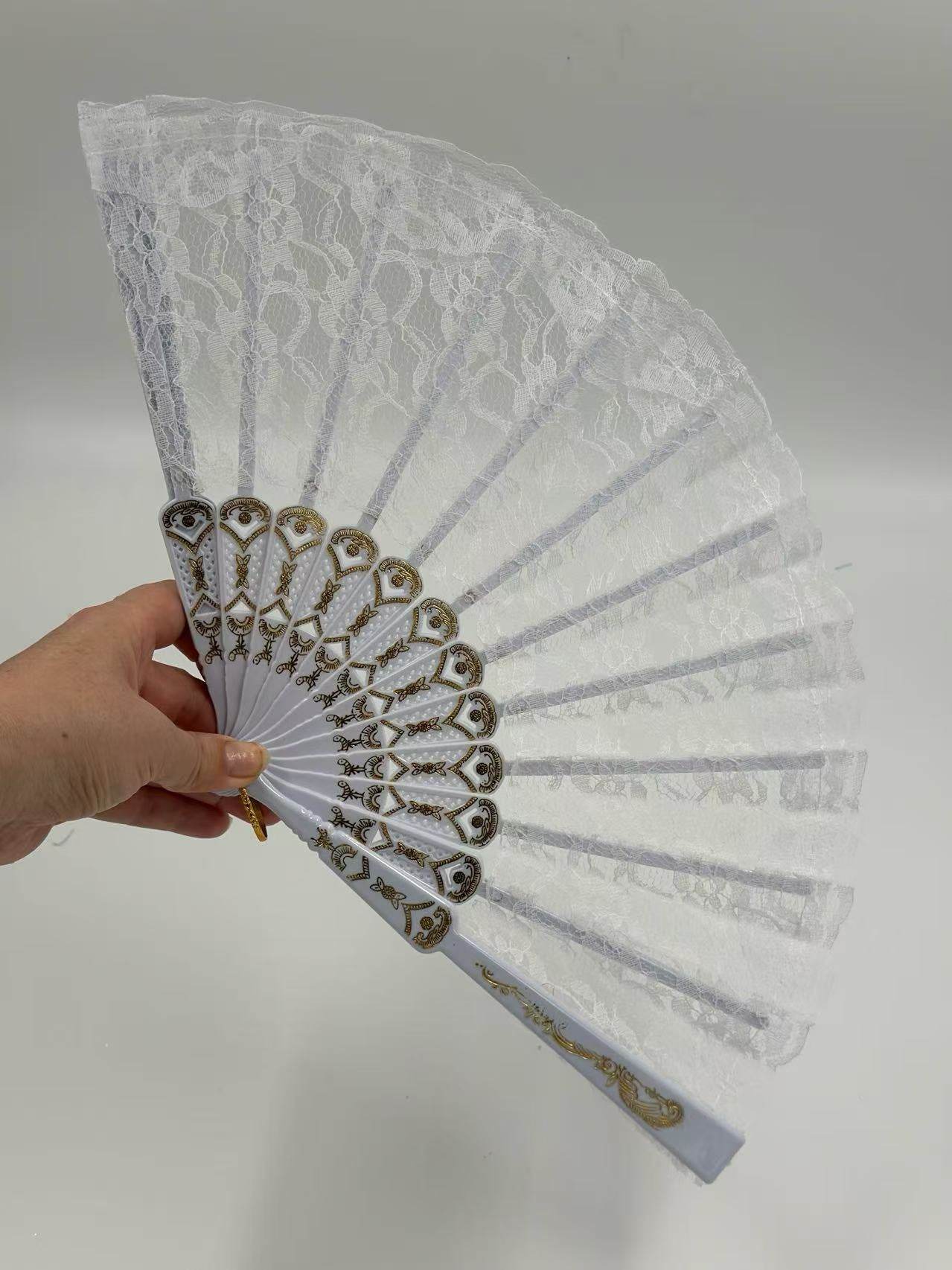 Elegant Lace Folding Fan Collection - MODA ACCESSORIES