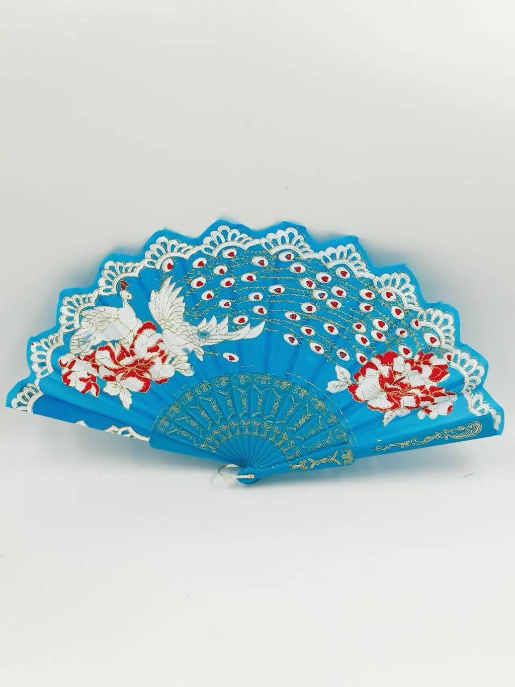 Peacock Feather Embroidered Fan Collection - MODA ACCESSORIES