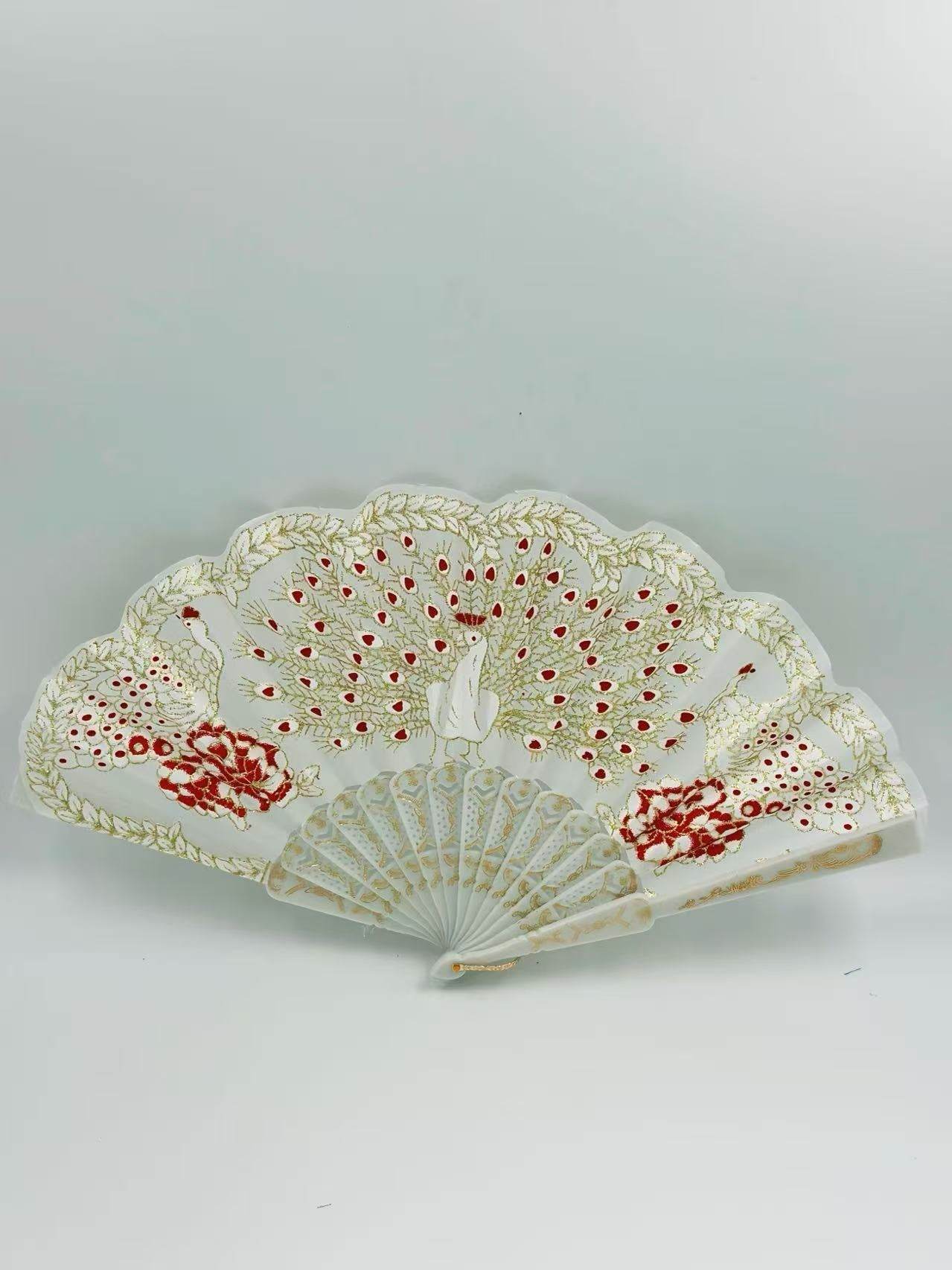 Peacock Feather Embroidered Fan Collection - MODA ACCESSORIES