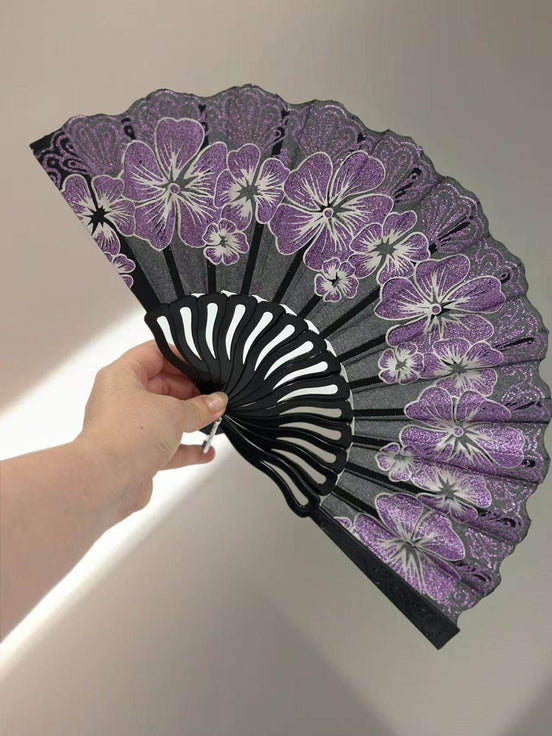 Elegant Hand Fans with Floral Designs - MODA ACCESSORIES