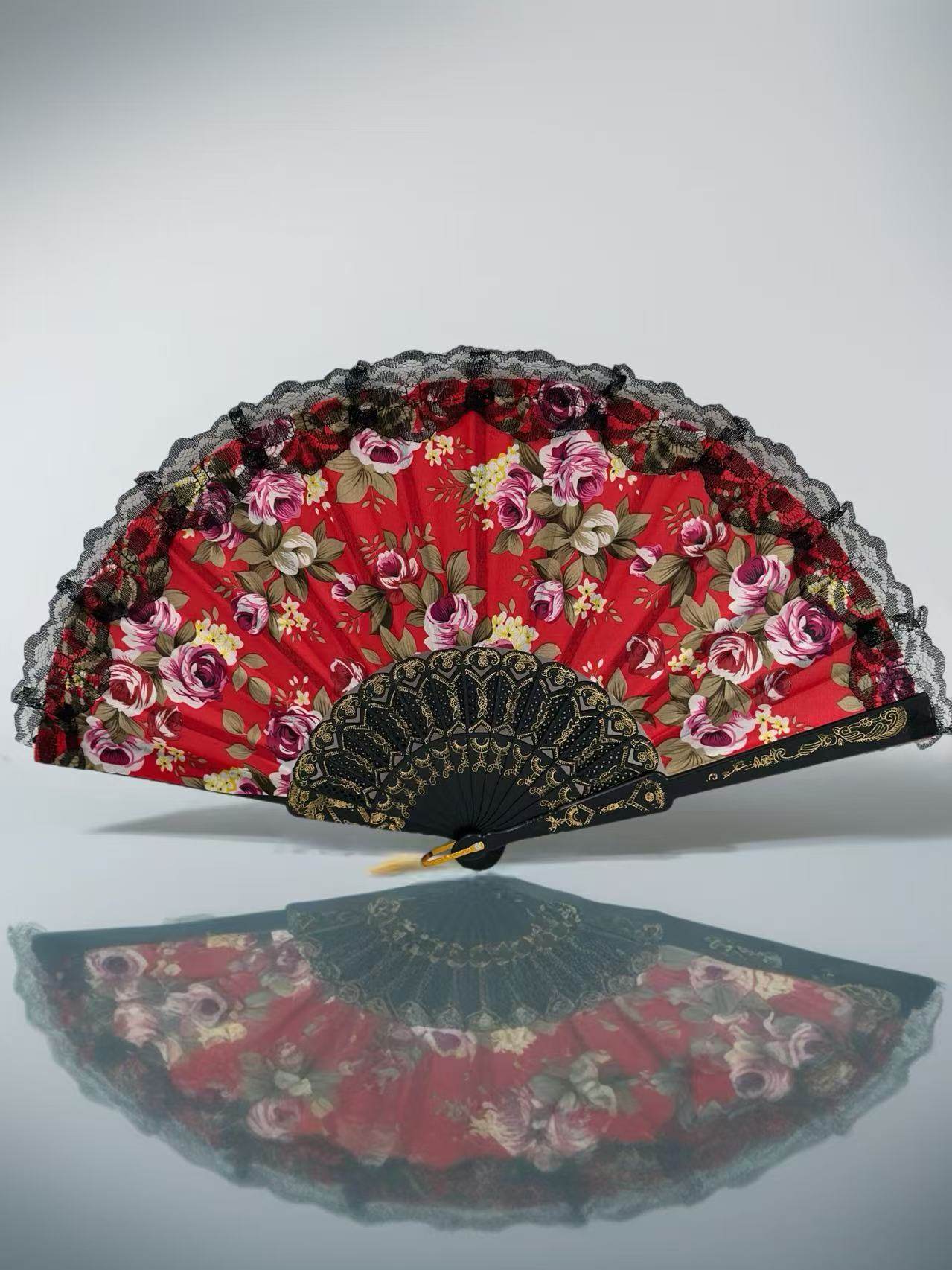 Romantic Floral Lace Hand Fans - MODA ACCESSORIES