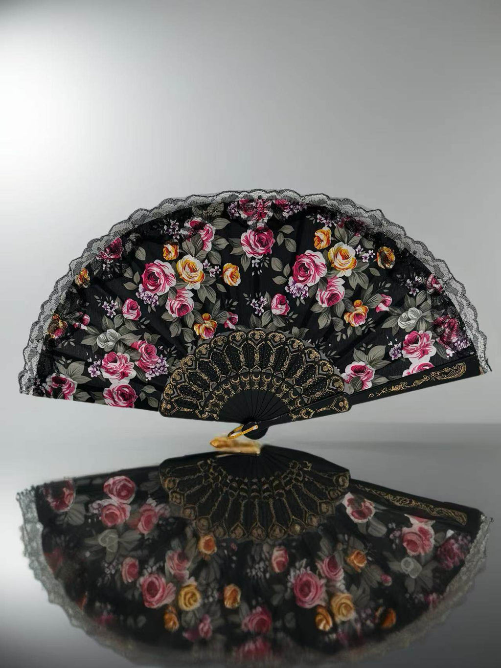 Romantic Floral Lace Hand Fans - MODA ACCESSORIES