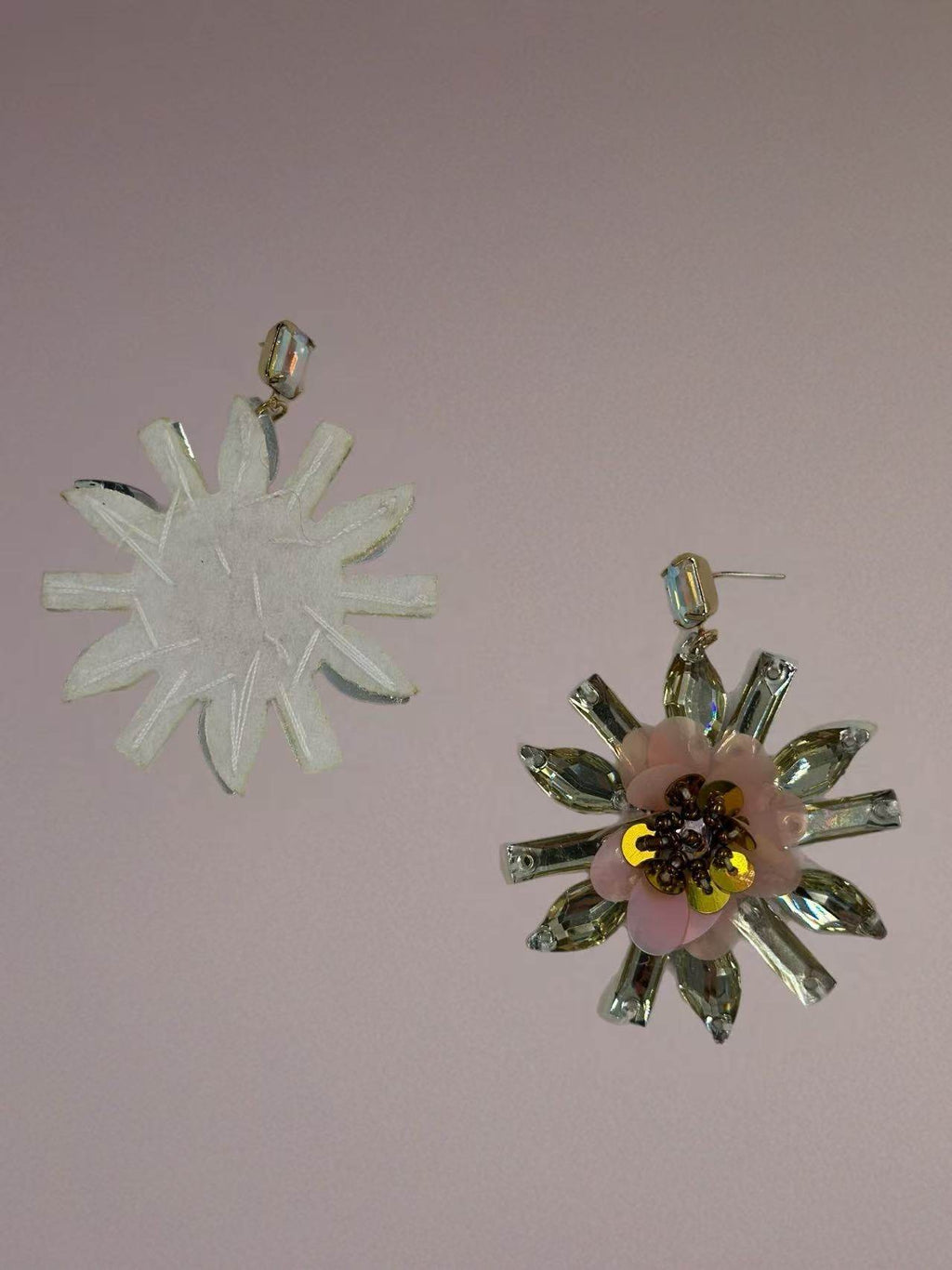 Statement Crystal Flower Burst Earrings - MODA ACCESSORIES