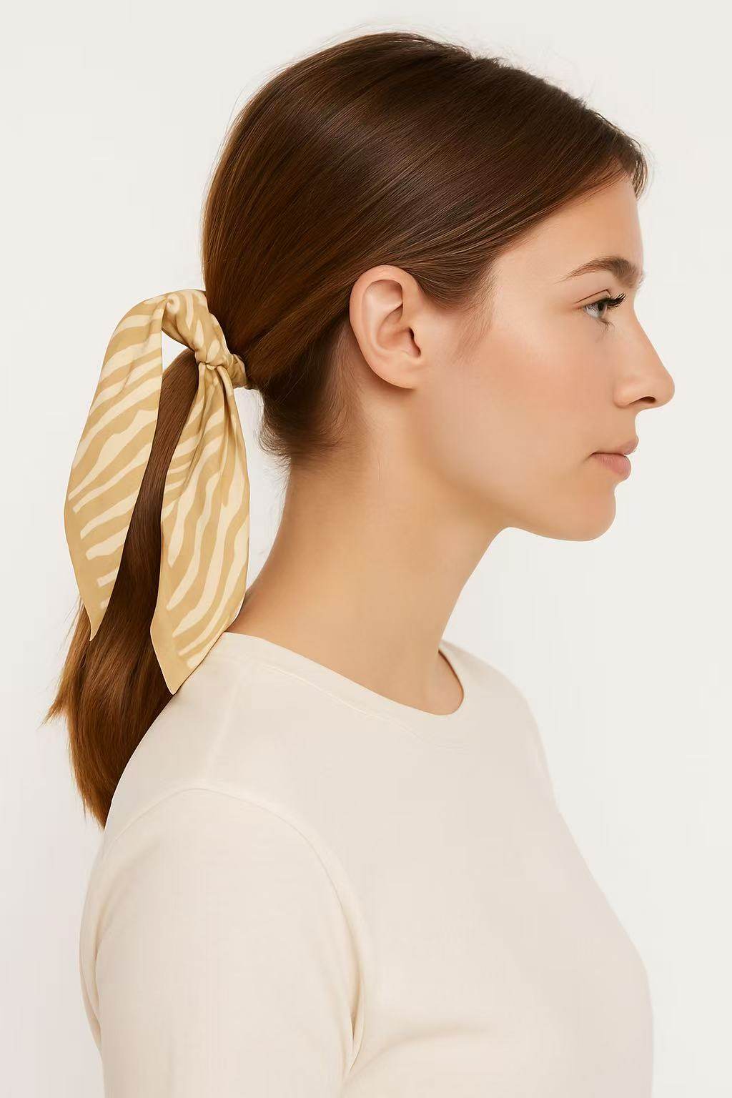 Yellow Zebra Print Square Scarf – Stylish Headscarf for Women - MODA ACCESSORIES