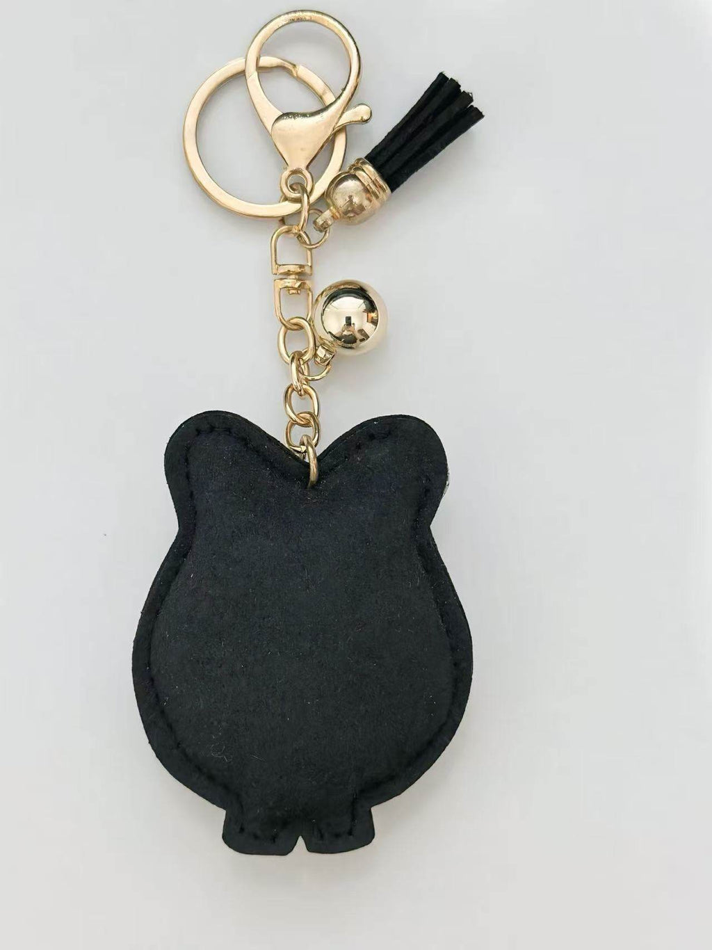 Luxury Crystal Owl Keychain with Black Rhinestones and Gold Hardware - MODA ACCESSORIES