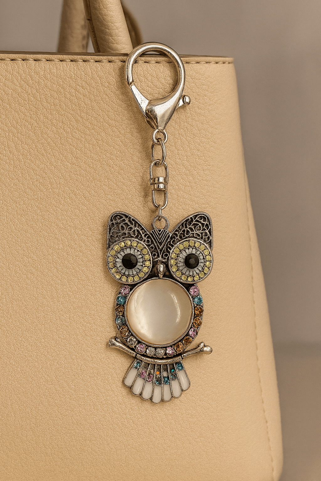 Crystal Owl Keychain – Elegant and Colorful Design - MODA ACCESSORIES