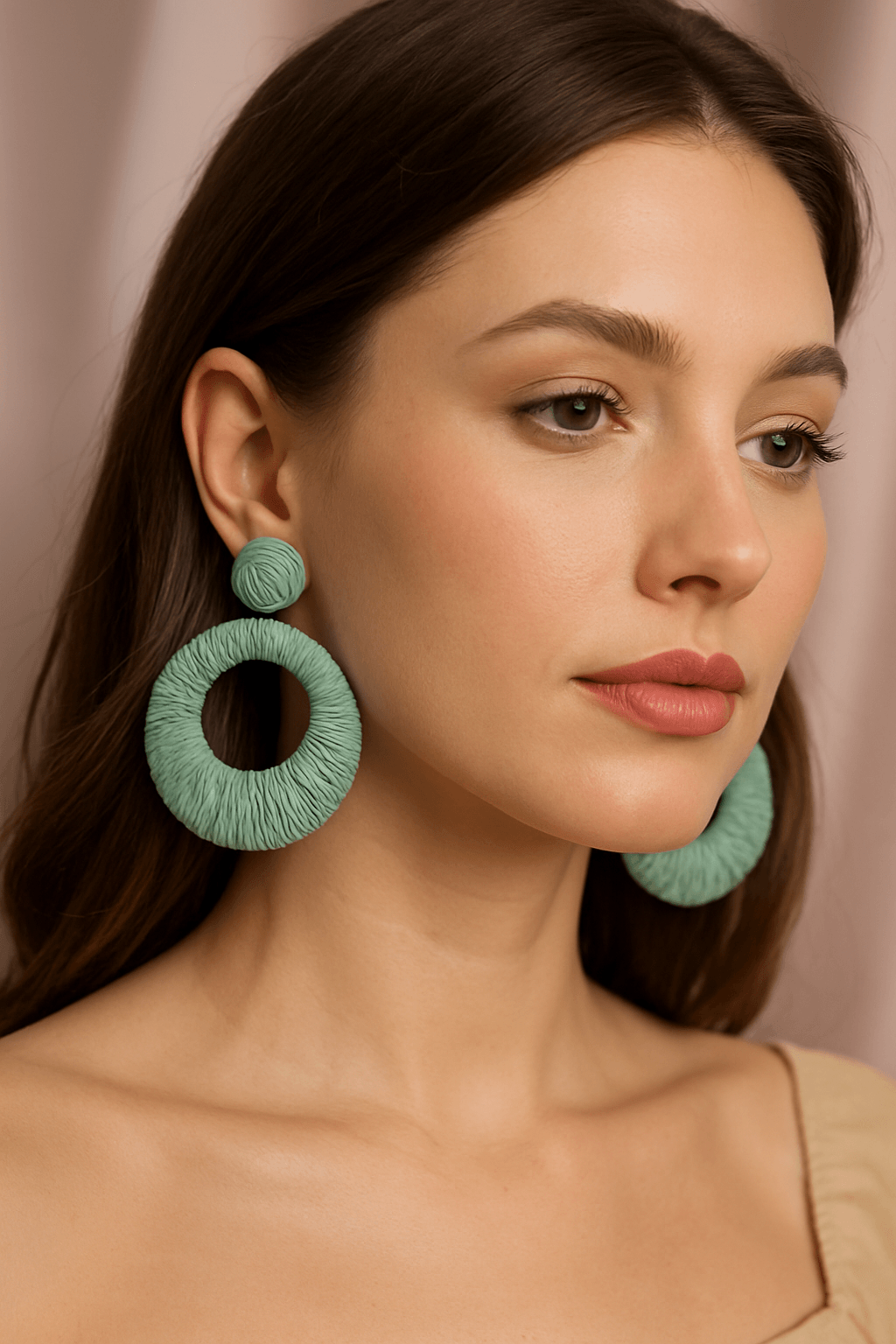 Bold Raffia Wrapped Earrings – Summer Essentials - MODA ACCESSORIES