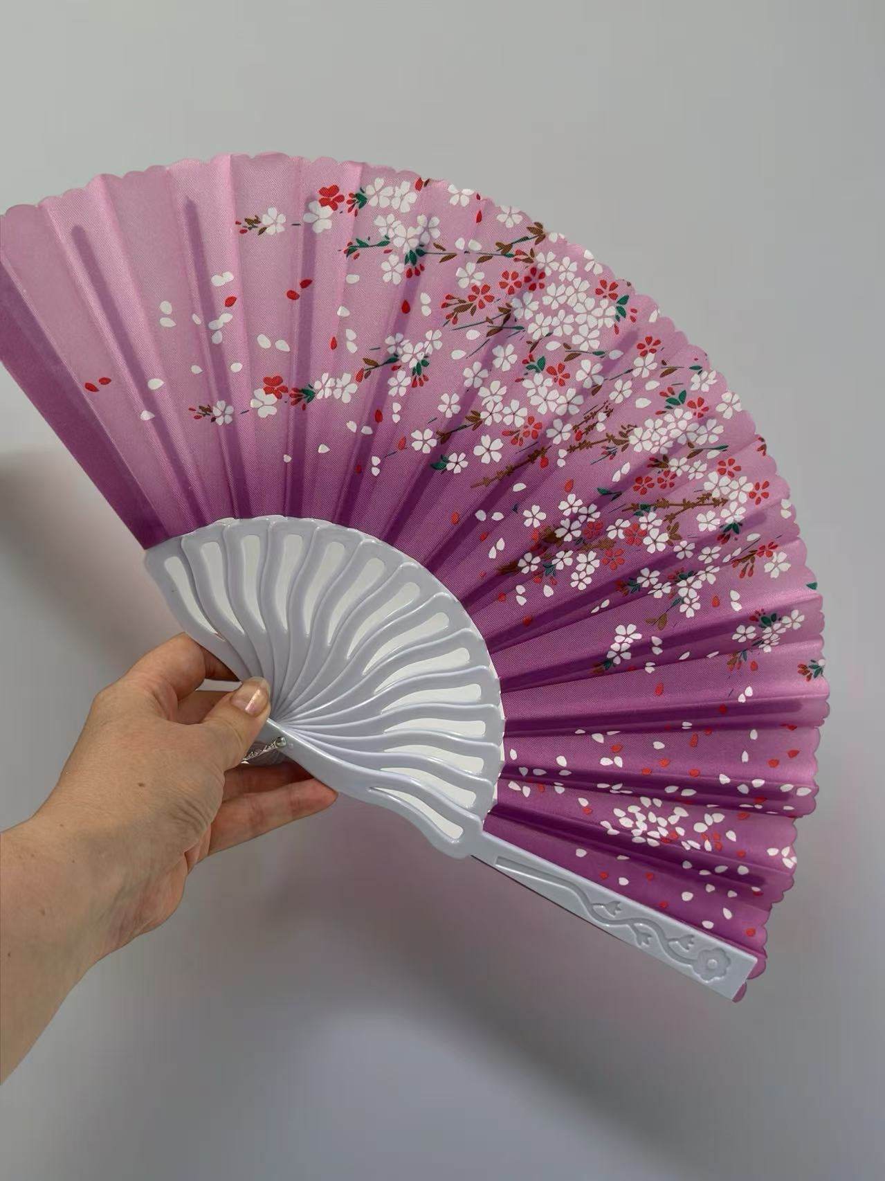 Elegant Floral Hand Fans β Set of 6 Traditional Asian Designs - MODA ACCESSORIES