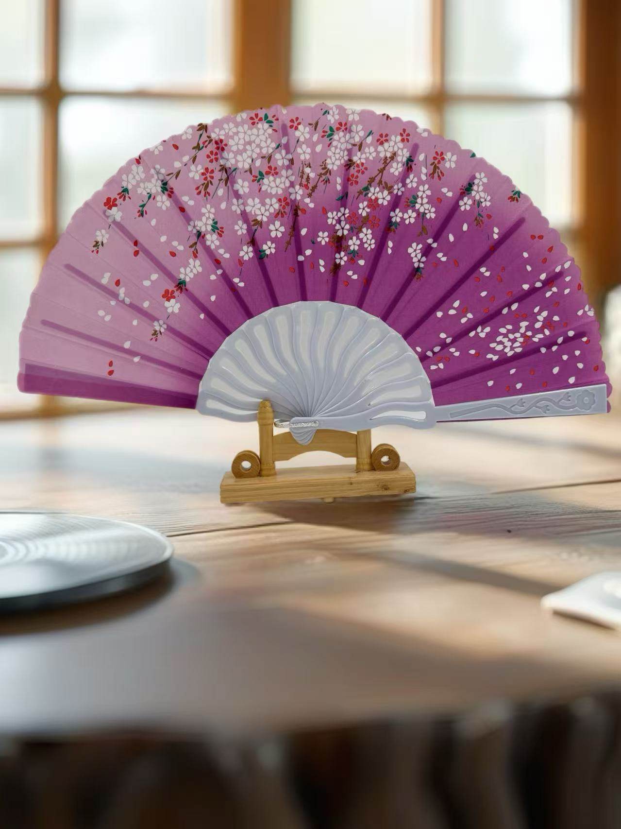 Elegant Floral Hand Fans β Set of 6 Traditional Asian Designs - MODA ACCESSORIES