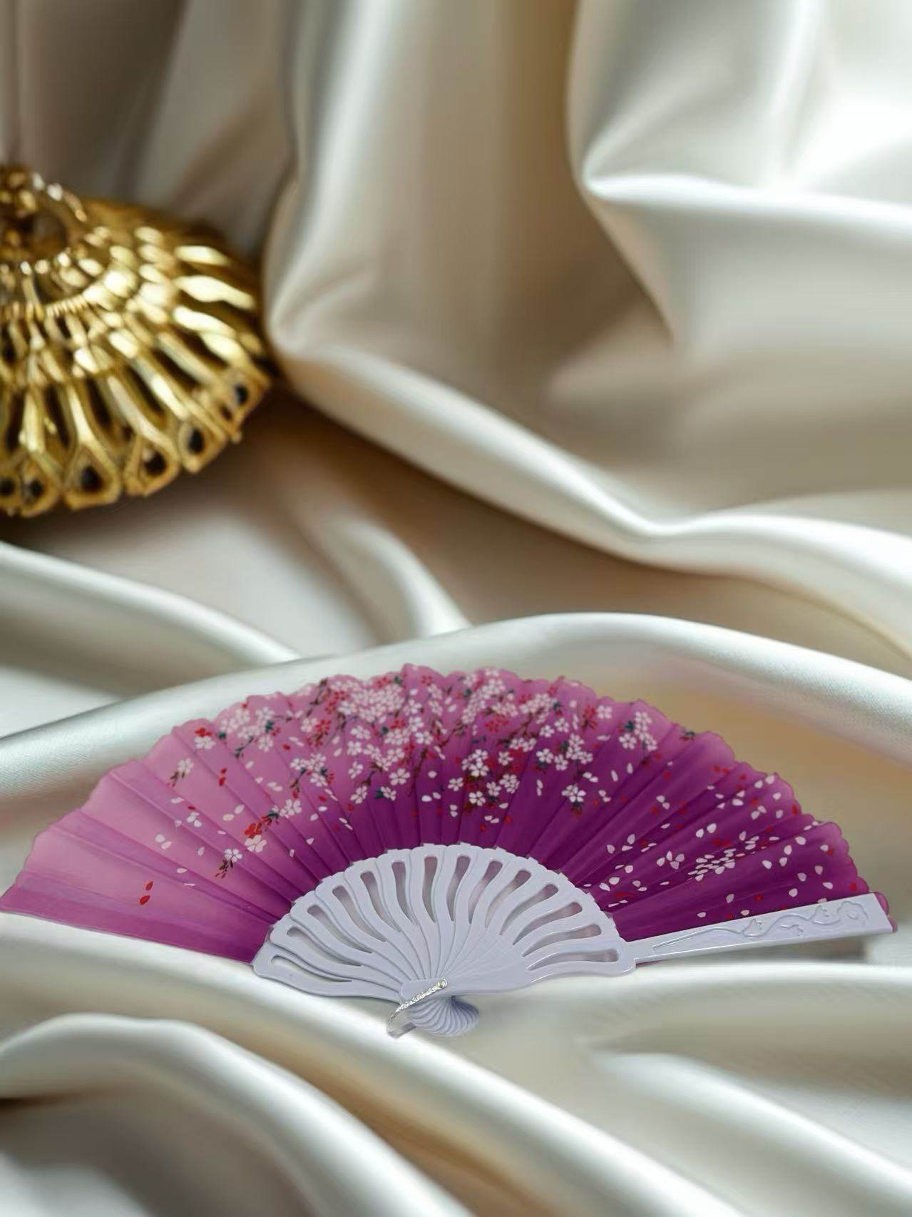 Elegant Floral Hand Fans β Set of 6 Traditional Asian Designs - MODA ACCESSORIES