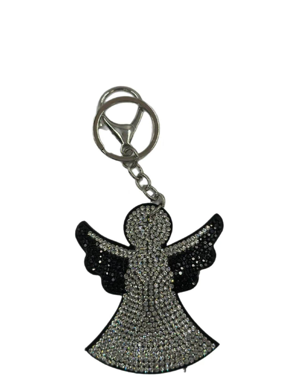 Crystal Angel Keychain – Sparkling Rhinestone Guardian Angel Bag Charm & Key Ring - MODA ACCESSORIES