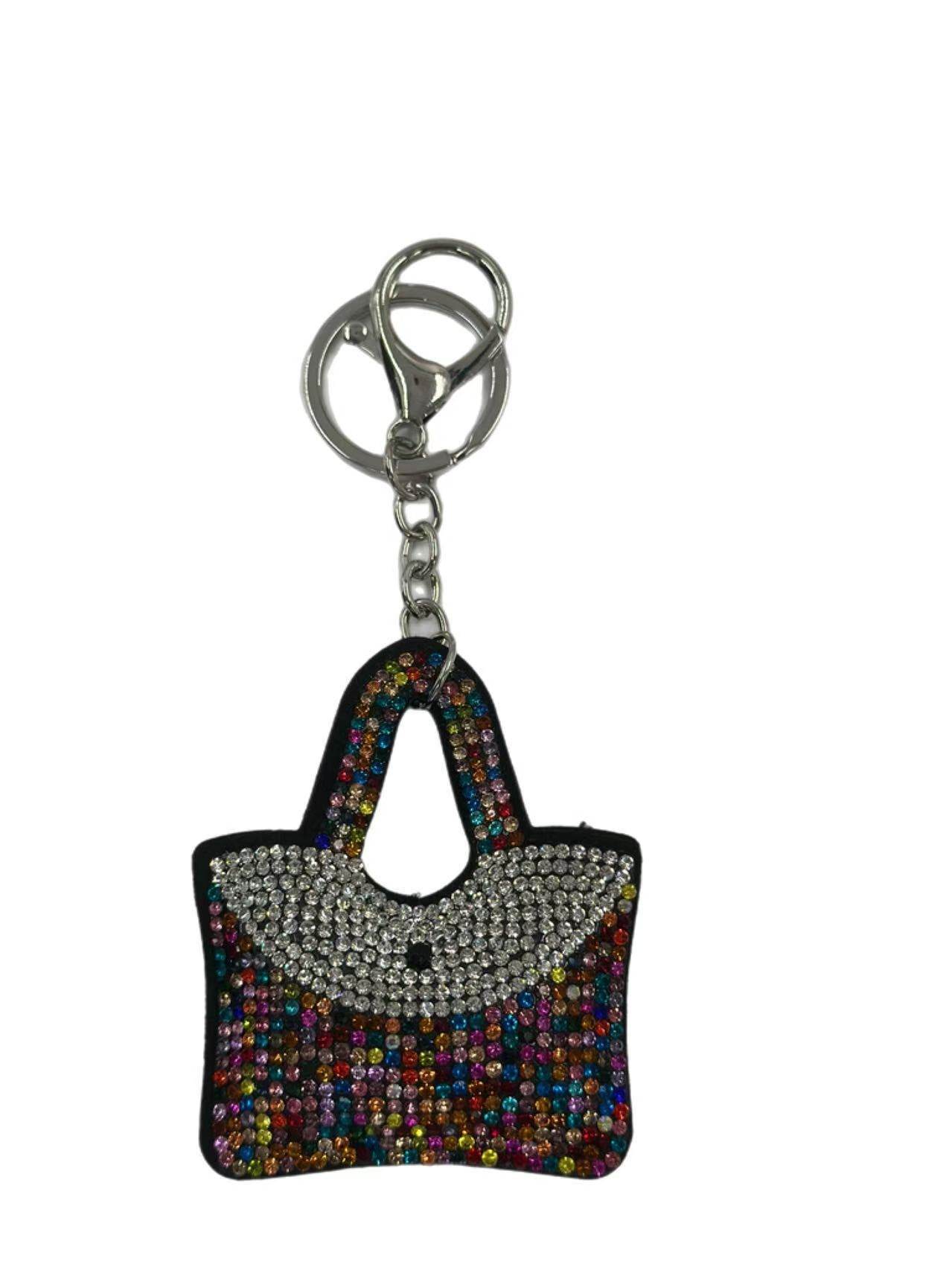 Crystal Rhinestone Handbag Keychain – Colorful Sparkling Purse Charm - MODA ACCESSORIES