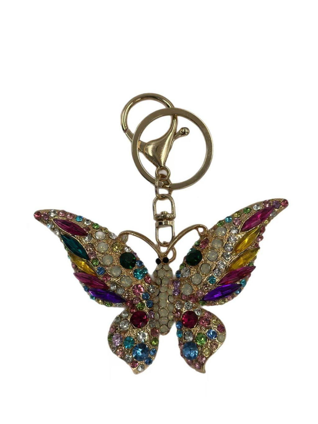 Colorful Stone Butterfly Keychain and Bag Ornament - MODA ACCESSORIES
