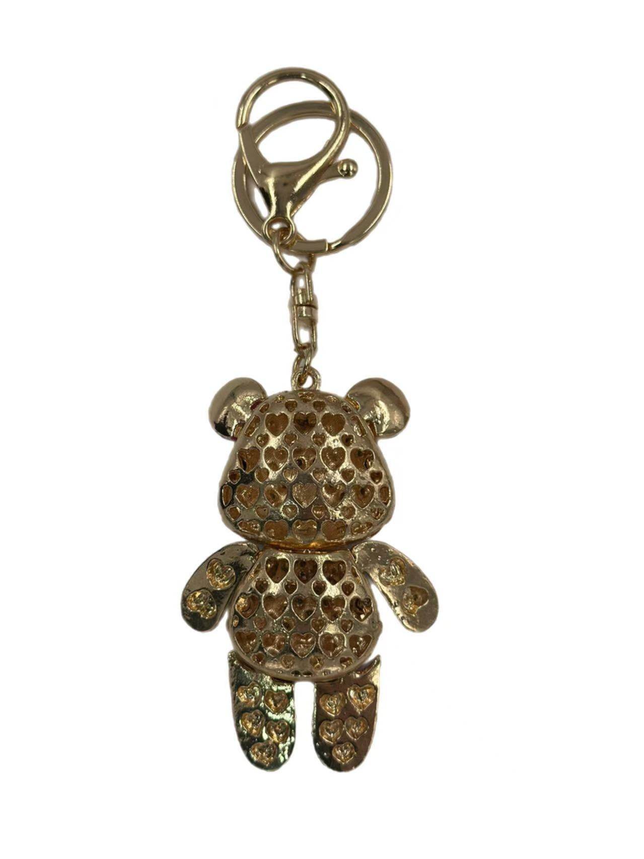 Colorful Crystal Bear Keychain – Sparkling Multicolor Teddy Charm - MODA ACCESSORIES