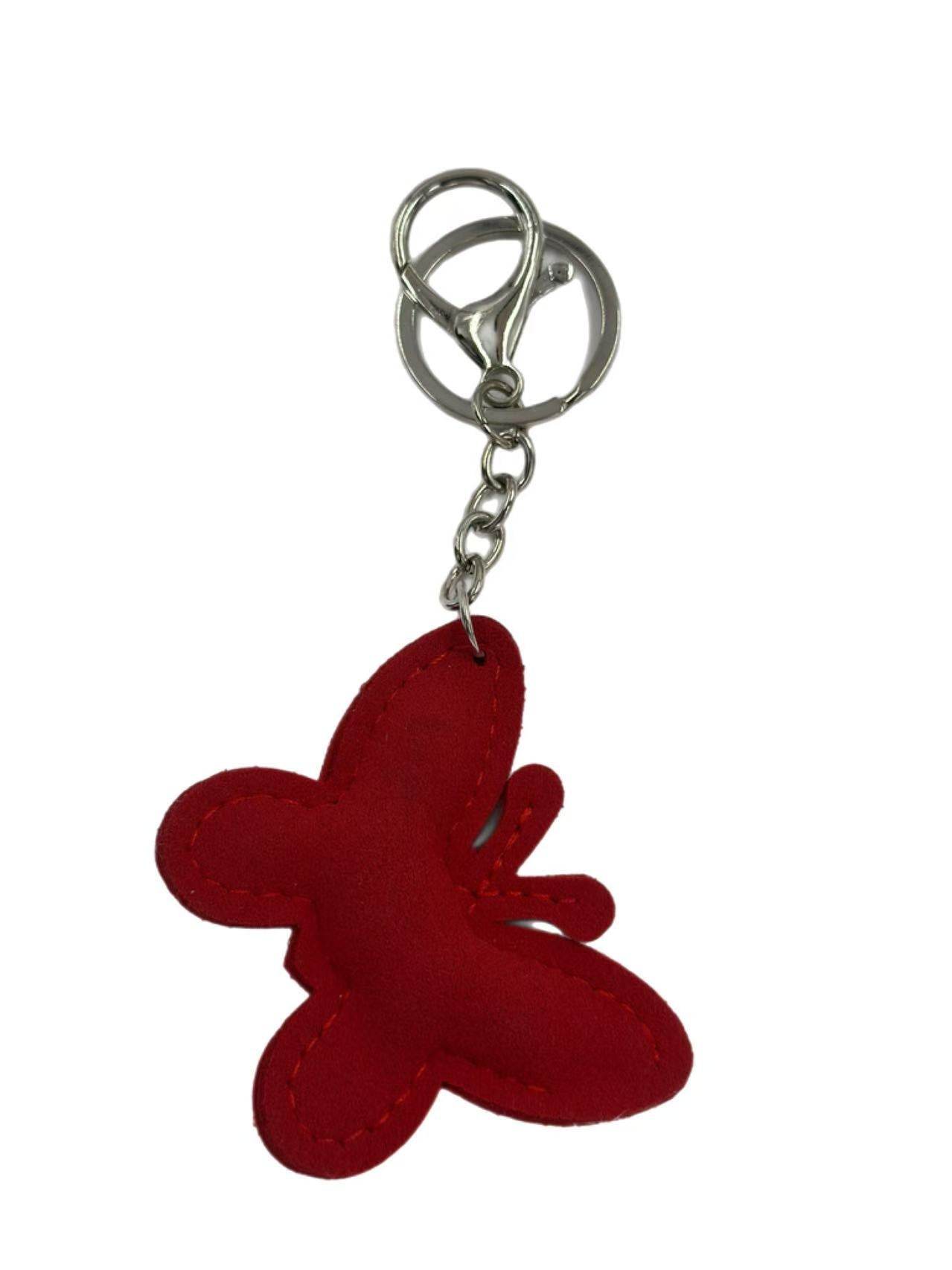 Red Butterfly Rhinestone Keychain – Sparkling Crystal Bag Charm - MODA ACCESSORIES