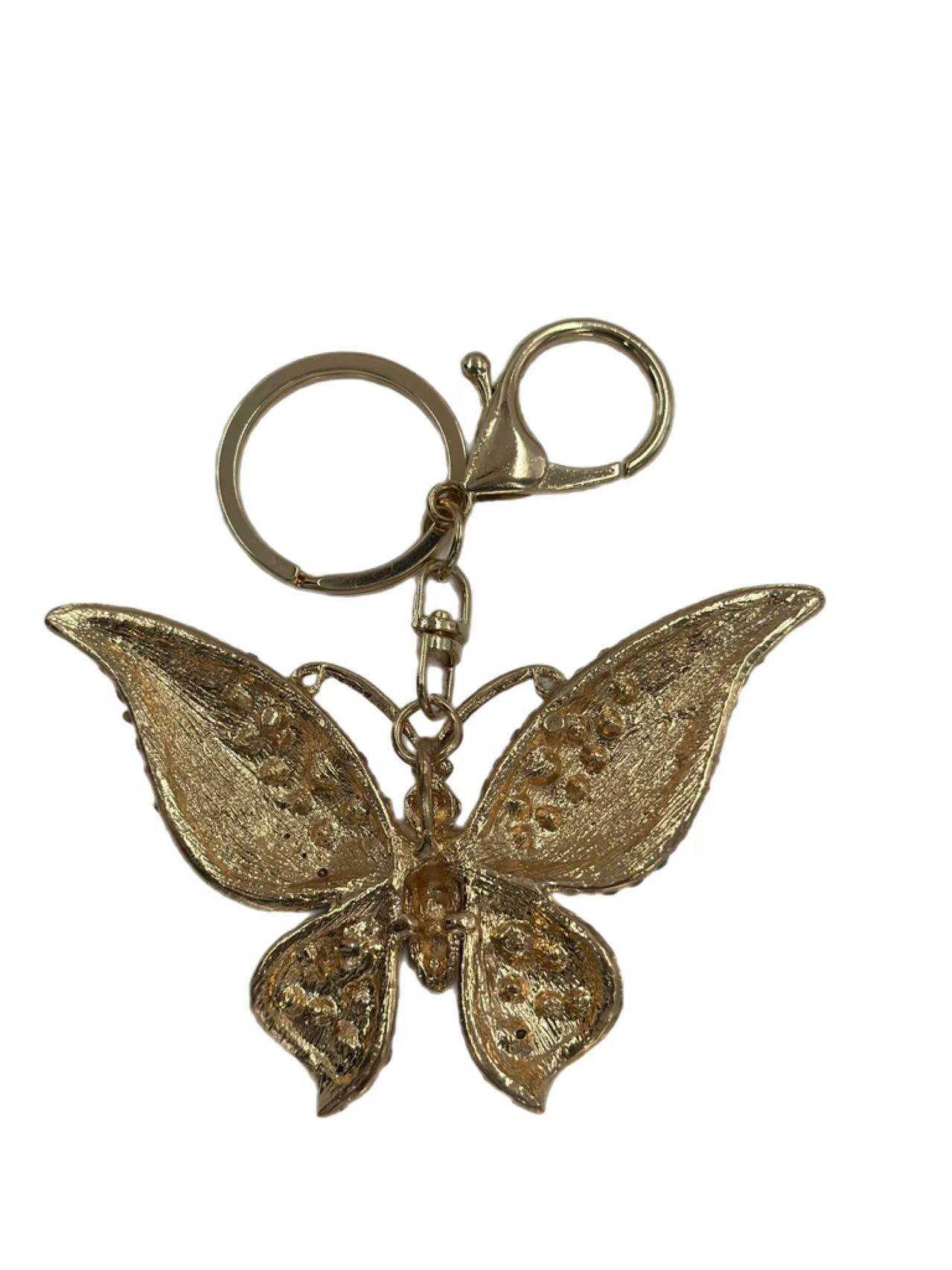 Colorful Stone Butterfly Keychain and Bag Ornament - MODA ACCESSORIES