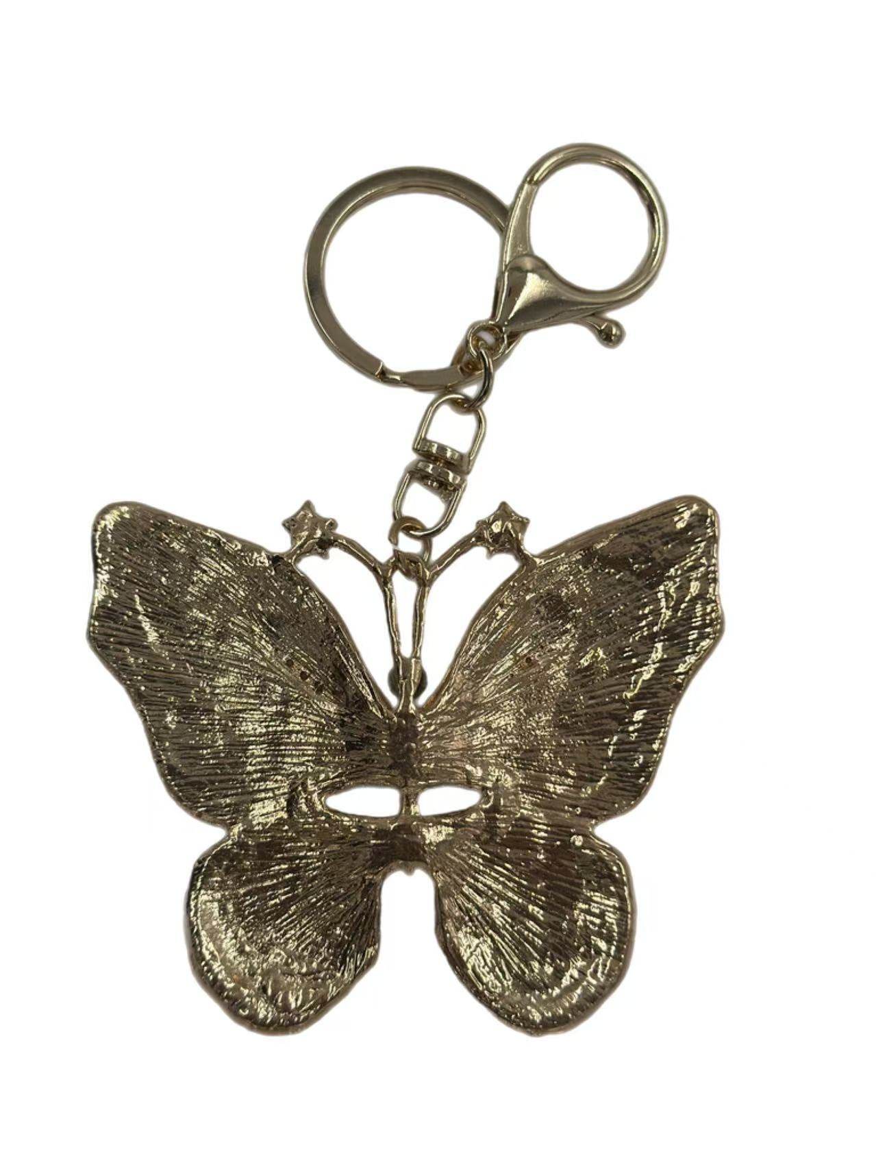Multicolor Crystal Butterfly Keychain – Sparkling Enamel Bag Charm - MODA ACCESSORIES