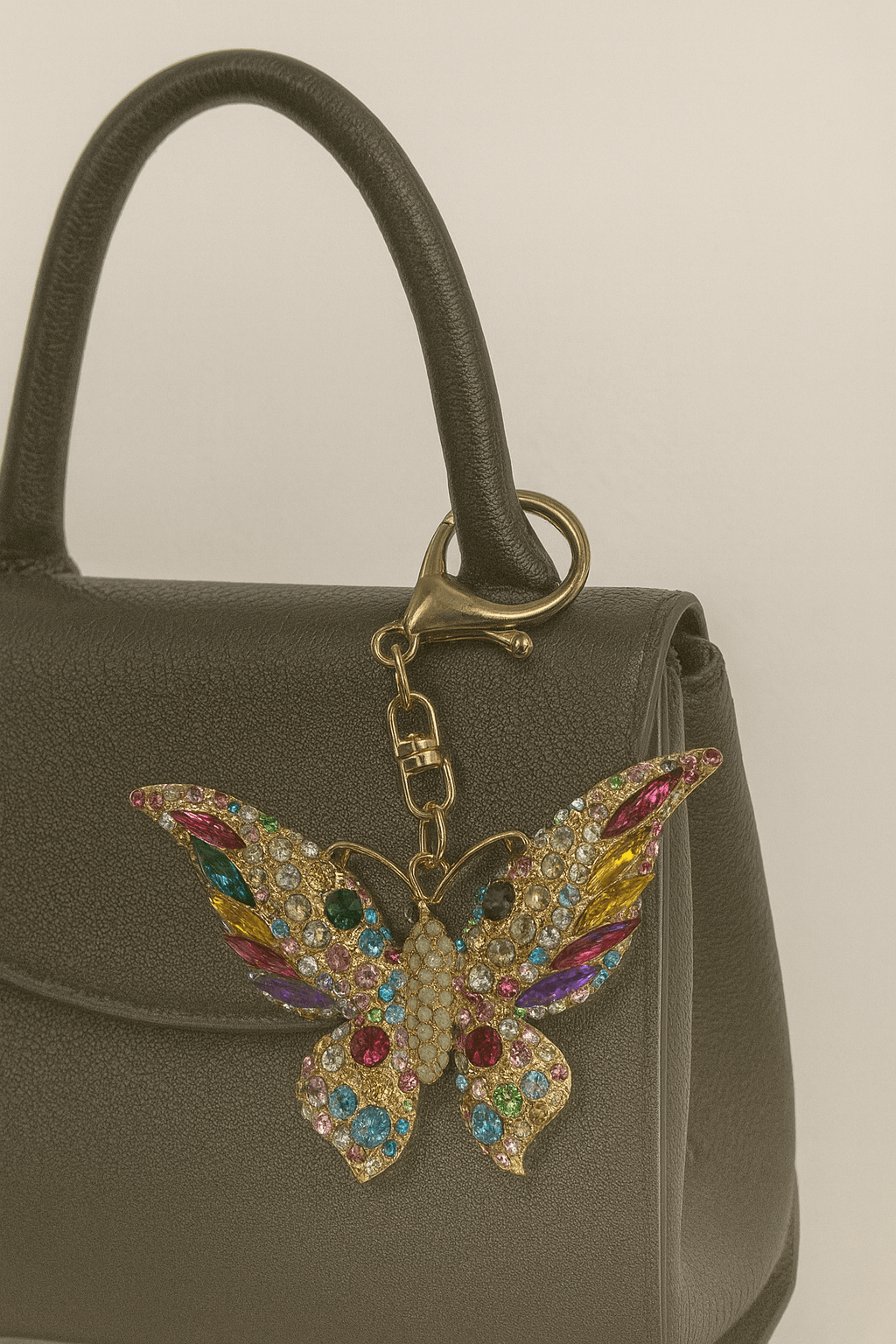 Colorful Stone Butterfly Keychain and Bag Ornament - MODA ACCESSORIES