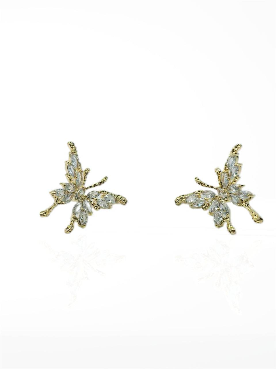 Gold Butterfly Earrings - MODA ACCESSORIES