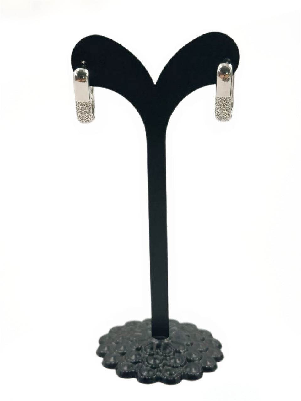 Minimalist Silver-Tone Huggie Earring - MODA ACCESSORIES