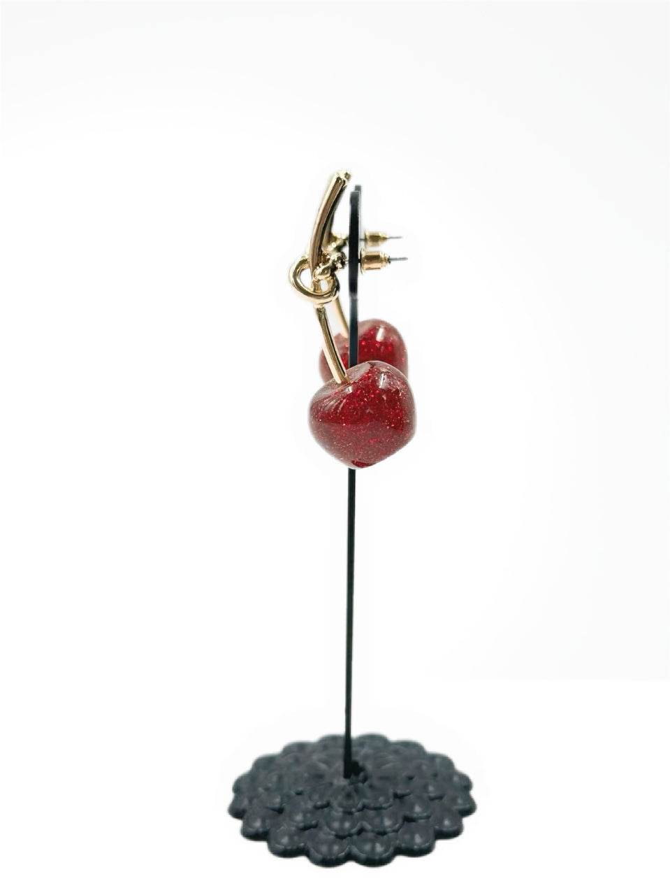 Sparkling Cherry Glass Earrings - MODA ACCESSORIES