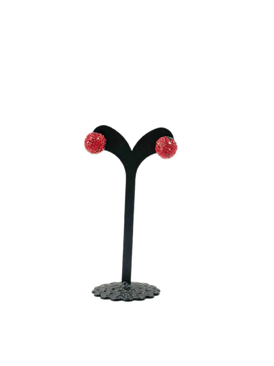 Sparkling Strawberry Stud Earrings - MODA ACCESSORIES