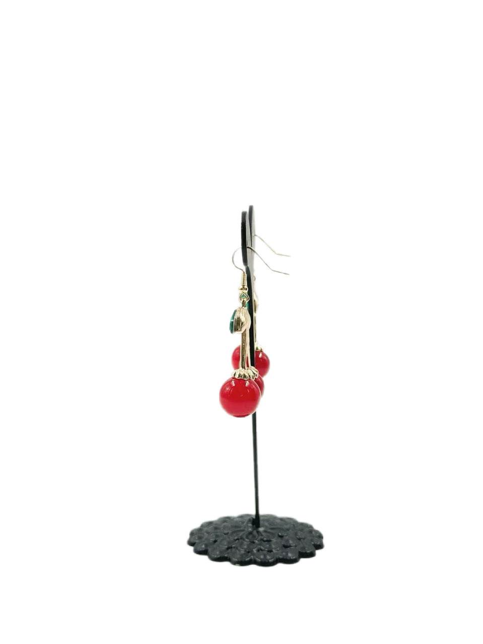 Elegant Cherry Dangle Earrings - MODA ACCESSORIES