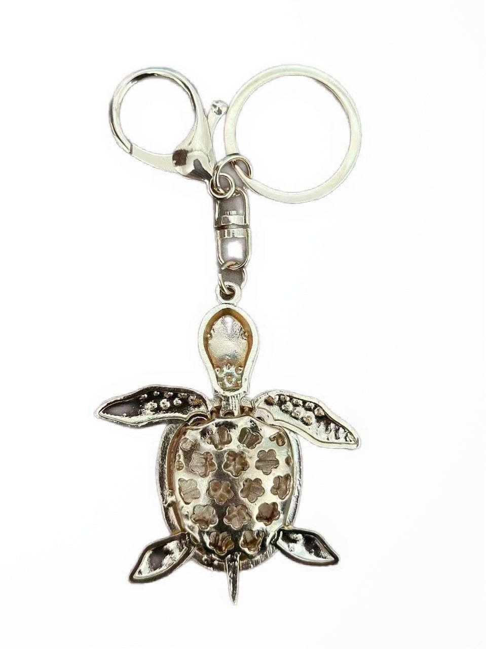 Crystal Turtle Keychain – Sparkling Sea Turtle Charm for Bags & Keys - MODA ACCESSORIES