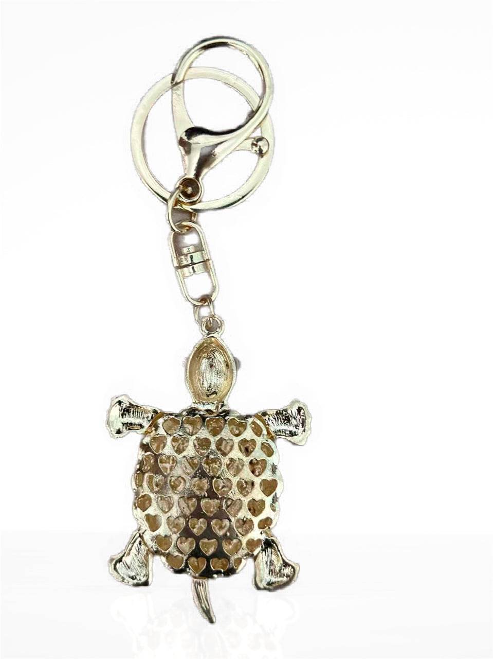 Rainbow Turtle Keychain – Colorful Crystal-Embellished Design - MODA ACCESSORIES