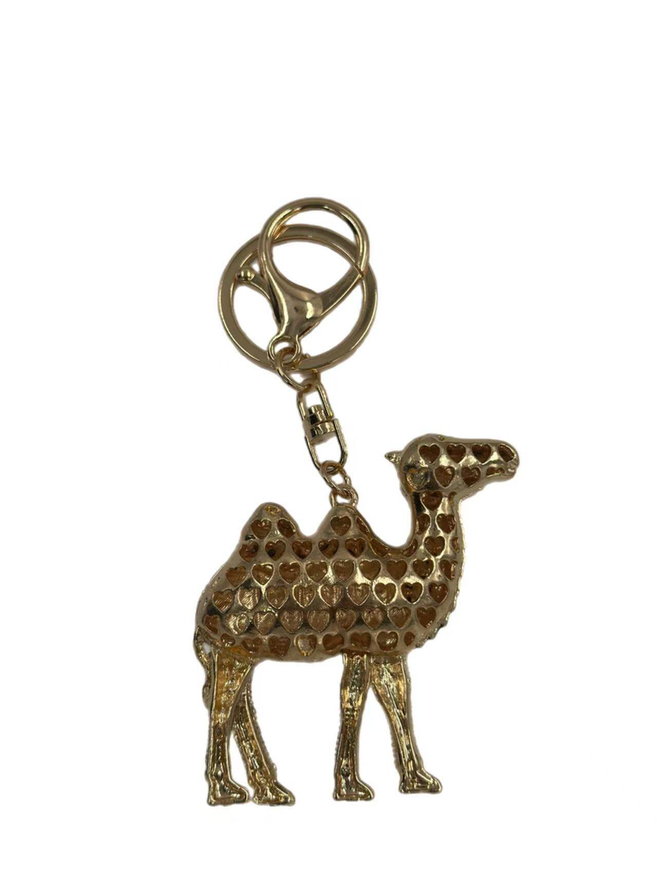 Luxury Camel Keychain – Jeweled Desert Animal Charm with Enamel Saddle - MODA ACCESSORIES