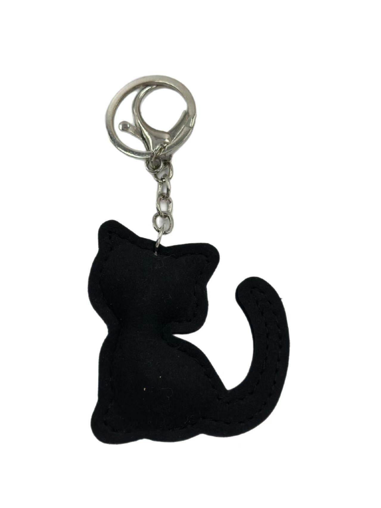 Crystal Cat Keychain – Sparkling Rhinestone Kitty Bag Charm & Key Ring - MODA ACCESSORIES
