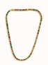 Colorful Baguette-Cut Gold Plated Tennis Necklace